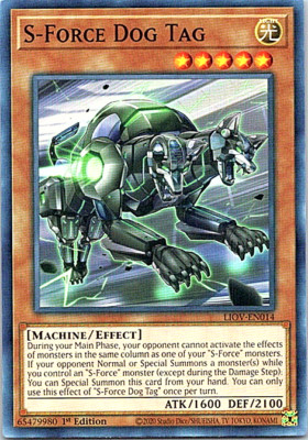 S-Force Dog Tag LIOV-EN014 Yu-Gi-Oh! Card Light Play 1st Edition