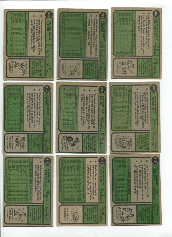 Q - 1974 Topps 27 cartas lote: Ken Reitz, Rennie Stennett, Alan Foster, etc.  Foto 2 de 4