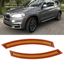 Front Bumper Wheel Arch Side Markers For 2014-19 BMW F15 X5 Amber Reflector Assy