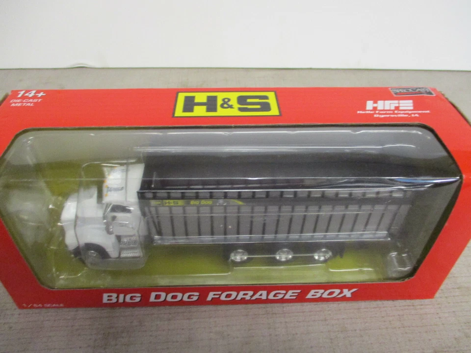 H&S White Peterbilt with Big Dog Forage Box "Helle Farm" 1/64 Scale, NIB - Image 2 of 4