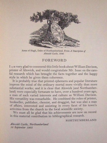 William Davison Alnwick Printer Printing History Typography 1968 FIRST EDITION - Picture 4 of 12