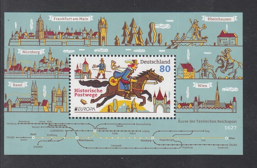 Germany 2020 Europe CEPT Postman of Thurn and Taxis Historical Postal Route  MNH