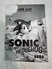 Sonic The Hedgehog (Sega Game Gear) Instruction Booklet / Manual Only