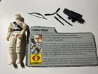 GI Joe 1984 Storm Shadow  V1 Complete W/ File Card Toght Joints No Cracks NI