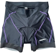 Souke Sports Padded Cycling Shorts Purple Trim Breathable Bike Shorts Large