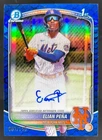 2025 Bowman Chrome Elian Pena Auto Reptilian Blue Refractor 1st Prospect #7/150