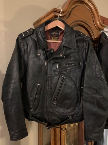 Vintage Harley Davidson Motorcycle Leather Jacket D Pocket 40's 50's Buco Beck