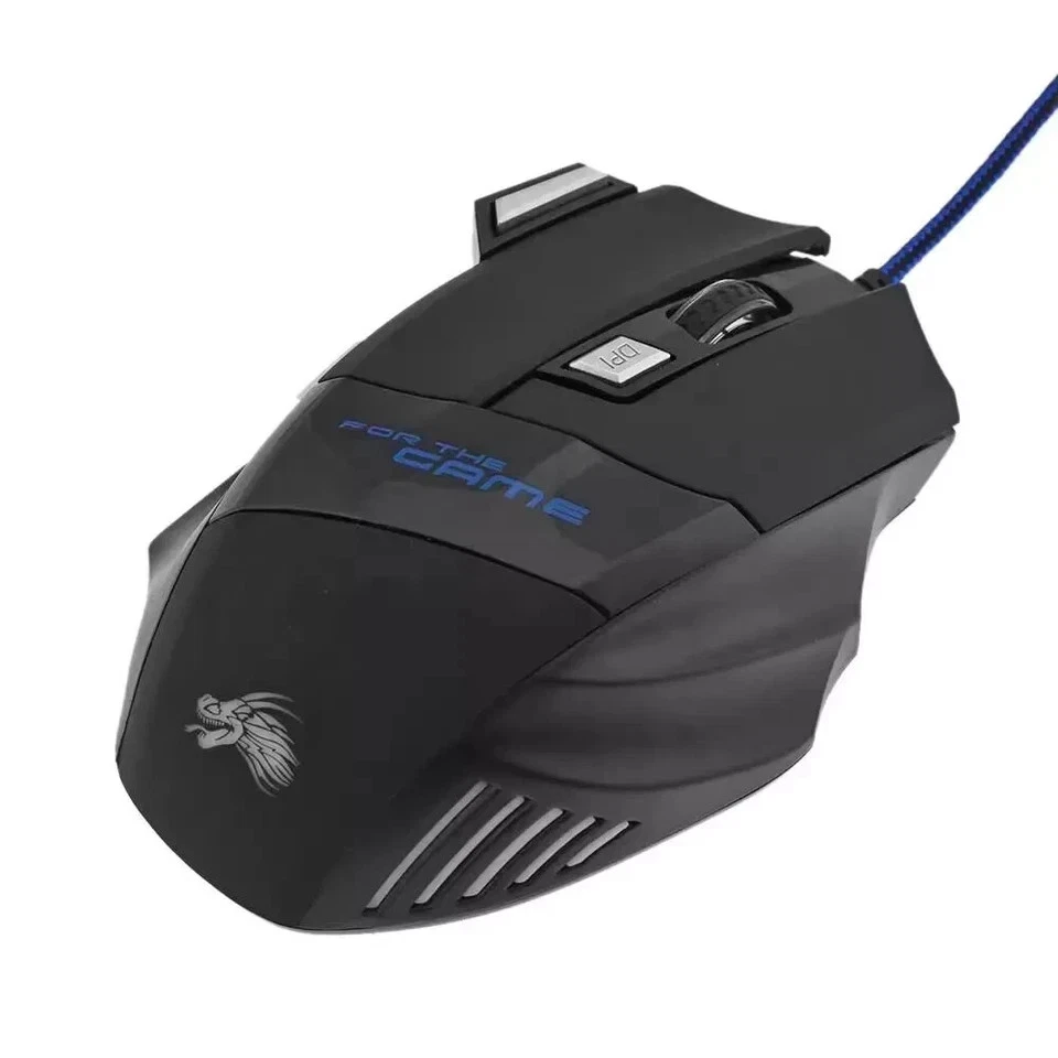 LED Optical PC Gaming Mouse USB Wired Programmable 7 Buttons 5500 DPi Mice Gamer - Image 3 of 4
