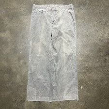 Vintage 70s Wrangler Beige Corduroy Wide Leg Pants 32x27 1970s True Vintage