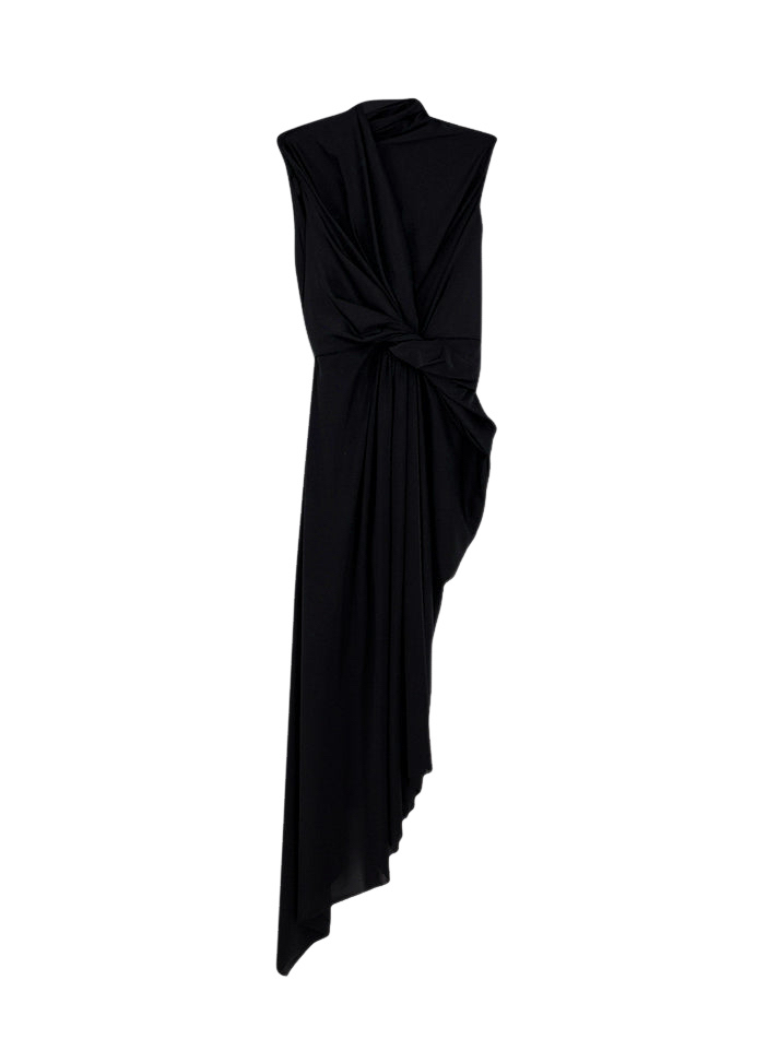 BALENCIAGA asymmetrical  Black Dress New & Authentic