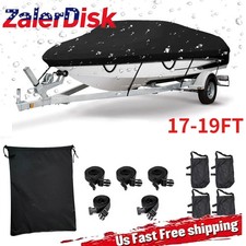 17-19FT Heavy Duty Boat Cover Trailerable V-Hull Tri-Hull Fishing Runabout Boat