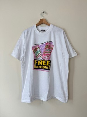 Vintage 90 s Schweppes Ginger Ale Free Samples Promo Graphic White Tee - XL