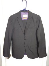 OppoSuits Boys Black Suit 2 Piece Jacket Pants Holiday Formal Size 14Y