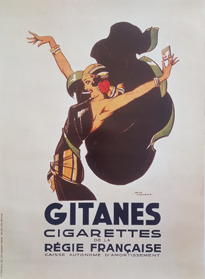Advertising poster ''Gypsies Cigarettes'', after René Vincent - 1995 edition