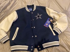 NWT- Dallas Cowboys Ultra Game Varsity Jacket Embroidered MENS M 160 TAG NEW