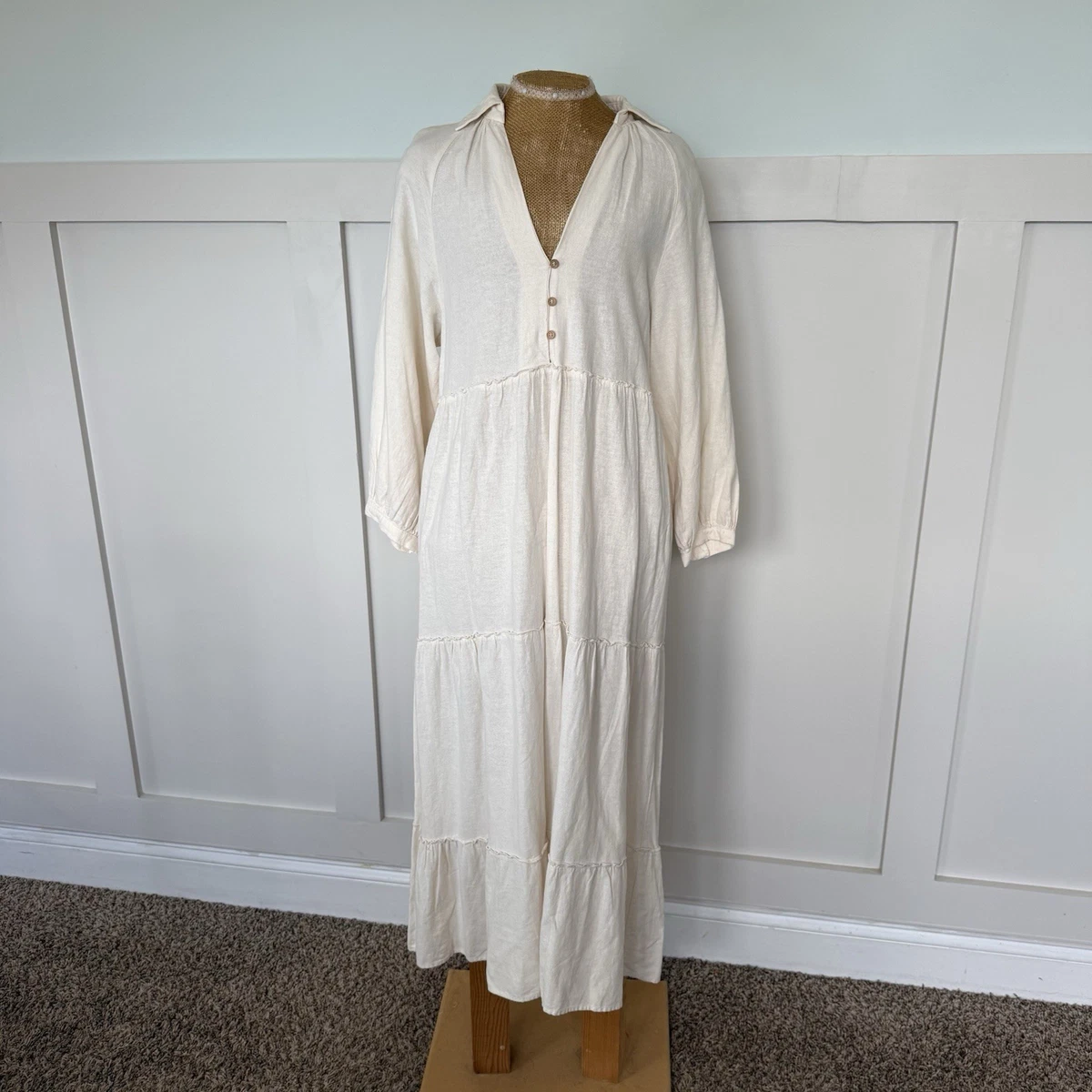 linen dress short sleeve Amy linen Dress with short sleeves – LittleWomenAtelier main image 0