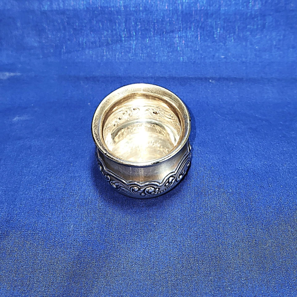 GORHAM Sterling Silver Small Bowl  Scroll Trim Mono 2" x 1.50"  38g - Image 2 of 4