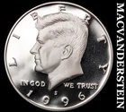 1996-S Kennedy Half Dollar- Silver- Choice Gem Proof Luster No Reserve #J6742