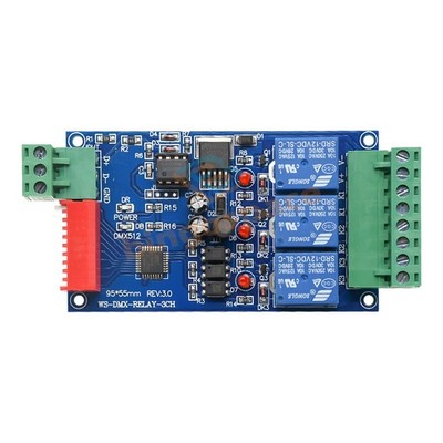 3 Channel 5A DMX512 Controlled Relay Switch DIY Kit Converter DMX Dimmer Relay