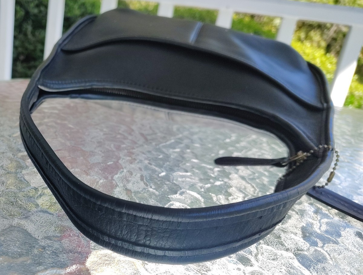 Coach MEDIUM D8C 9033 Vintage Black Leather Ergo Shoulder Bag | eBay