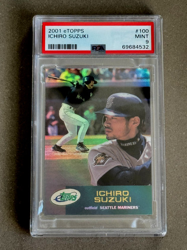 Ichiro Suzuki (RC) -- 2001 eTopps #100 (PSA 9) -- Mariner's Legend + HOFer