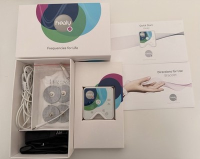 Healy Pro Frequencies for Life Frequenzgerät Set mit Ladekabel & Elektrodenpads