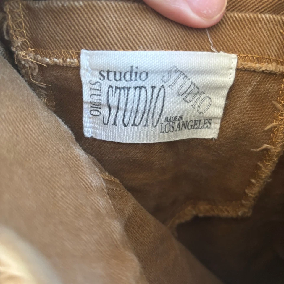 American Vintage USA Studio LA XS Sailor Pants Wide Leg Cropped Heavy Tan - Image 4 of 4