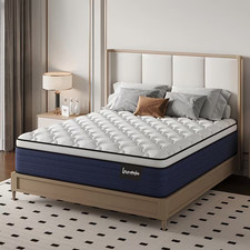 Queen Size Mattress in a Box, Hybrid Memory Foam Spring Mattress, Full/Queen