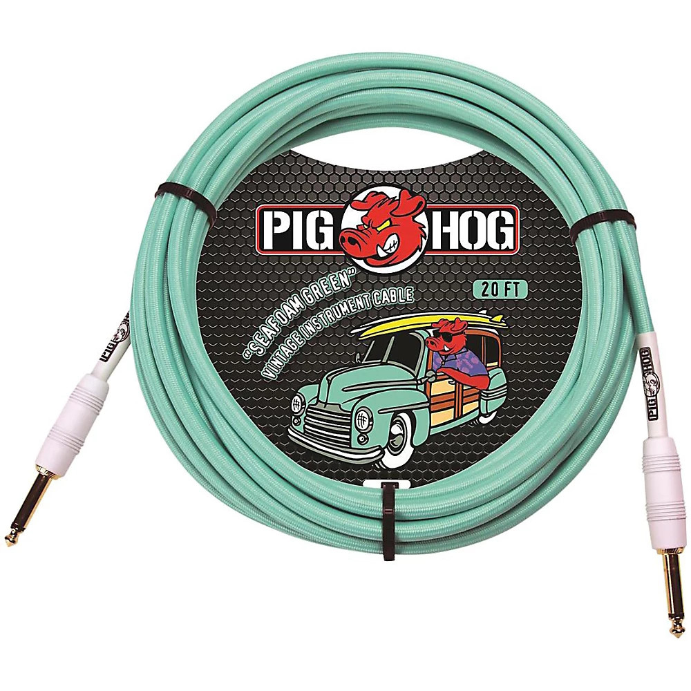 Pig Hog Instrument Cable 20 ft. Seafoam Green