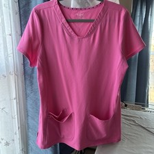 Heartsoul Pink Scrub Top Size Large