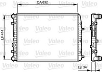Valeo 732864 KüHler, MotorküHlung For Seat Skoda VW