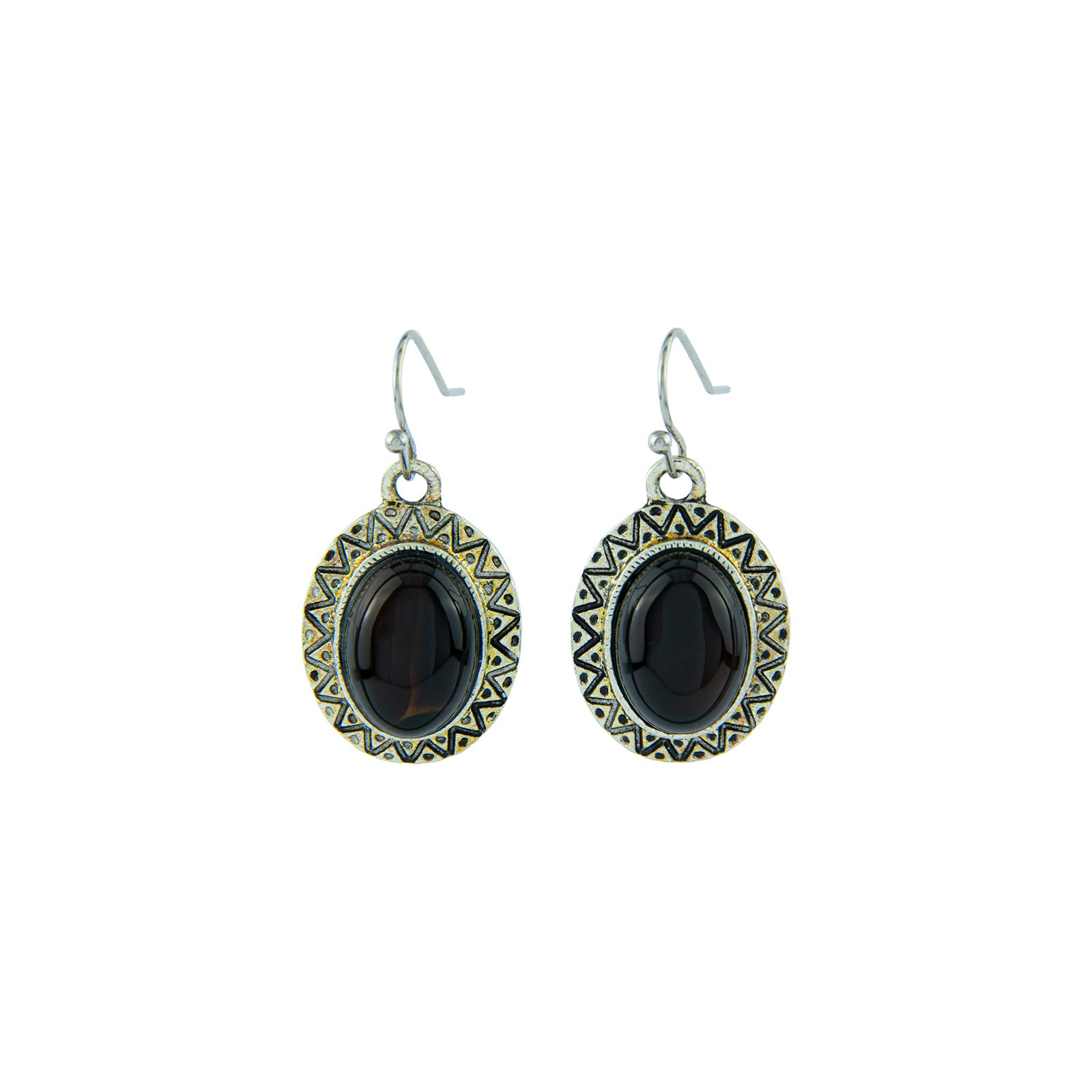 Женские серьги на крючках из черного агата Canyon Sky 2090₽