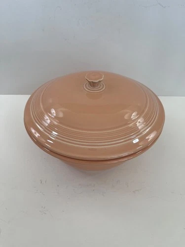 Homer Laughlin HLC Fiesta Ware Apricot Covered Casserole 1997
