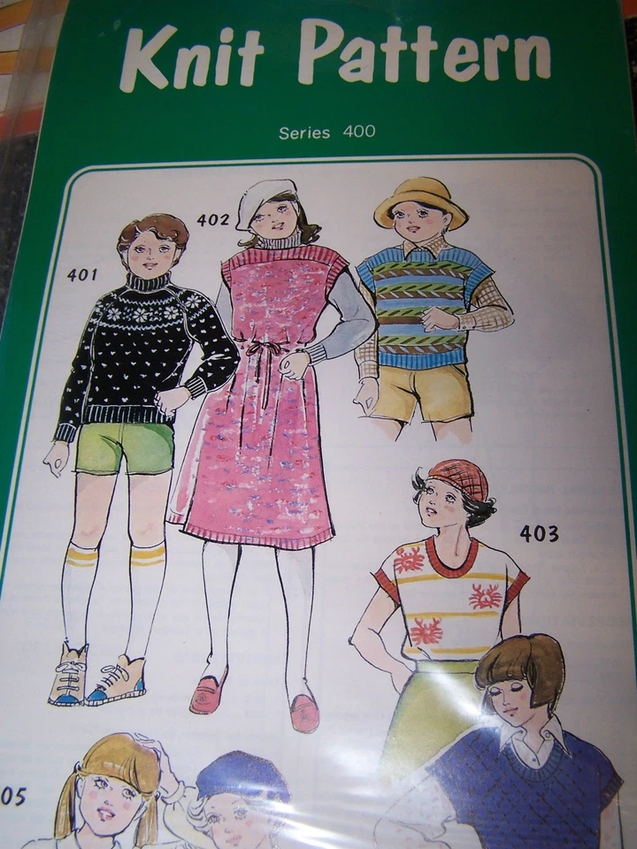 Knit Patterns #400 Children for Singer KR6 & Series 300,500,560 - Image 3 of 4