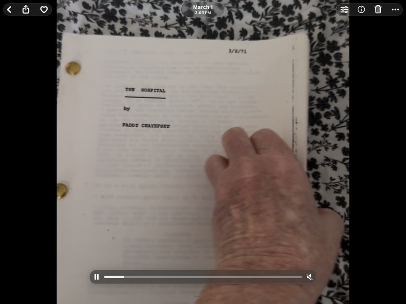 THE HOSPITAL by Paddy Chayefsky 1971