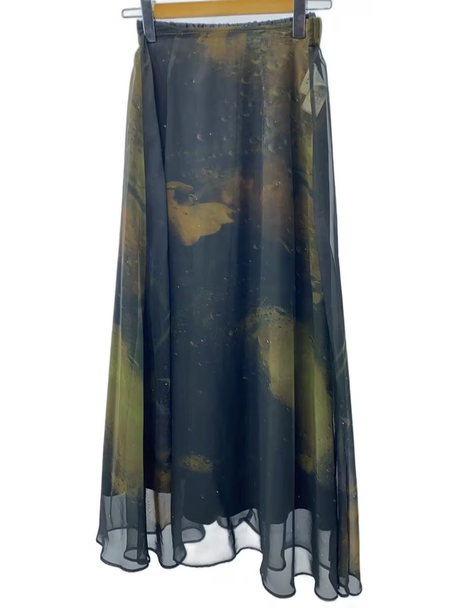 AMERI Long Skirt M Polyester Allover Pattern 0131… - image 1