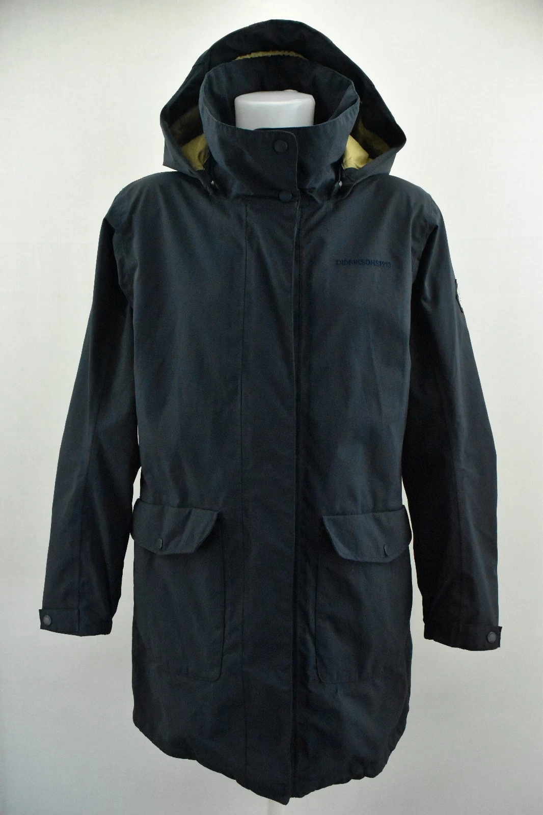 DIDRIKSONS Beat Womens Parka Jacket Waterproof Storm System Hooded Coat size 40