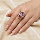 Luscious Color Change Spinel 7.60Ct 925 Sterling Silver Rose Gold Rings Size 6.5