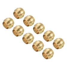 10 x 4mm Tube Brass Compression Sleeve Ferrules Brass Compression Fittings