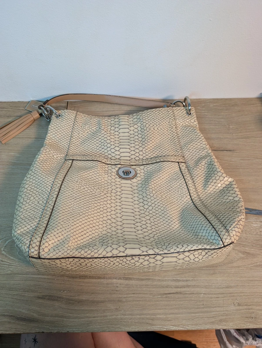 ショルダーバッグ COACH One Shoulder Python Double Pocket Coach Python Shoulder Bag Medium Bags & Handbags for Women for