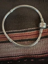 PANDORA ALE 925 Sterling Silver Snake Charm Bracelet, 7.5 inch