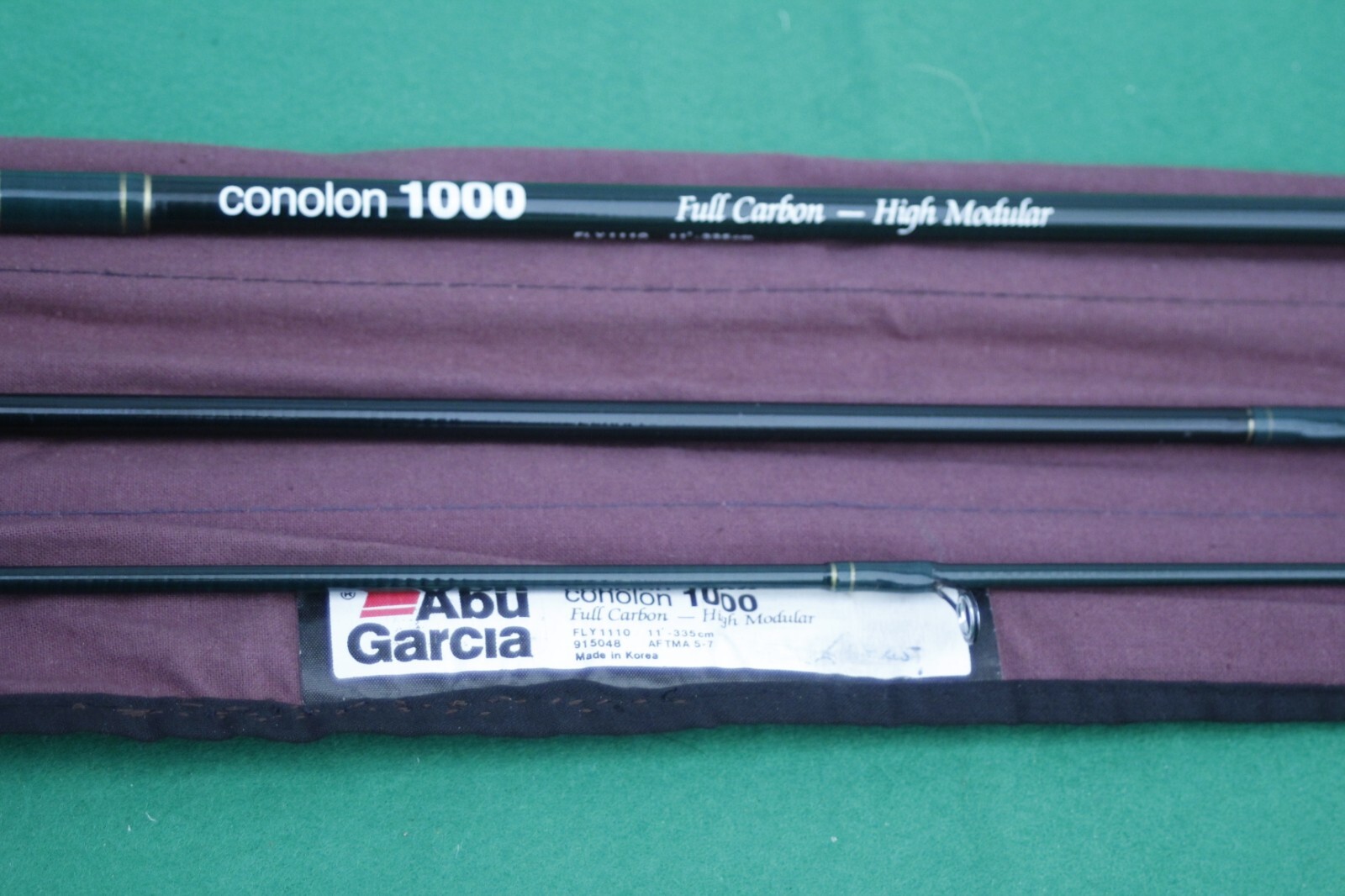 11' ABU GARCIA CONOLON 1000 3 Piece Vintage Fly Fishing rod line 5/7