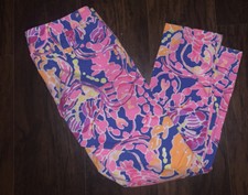 Lilly Pulitzer Catch And Release Kelly Skinny Ankle Pants Pink Orange Size 12