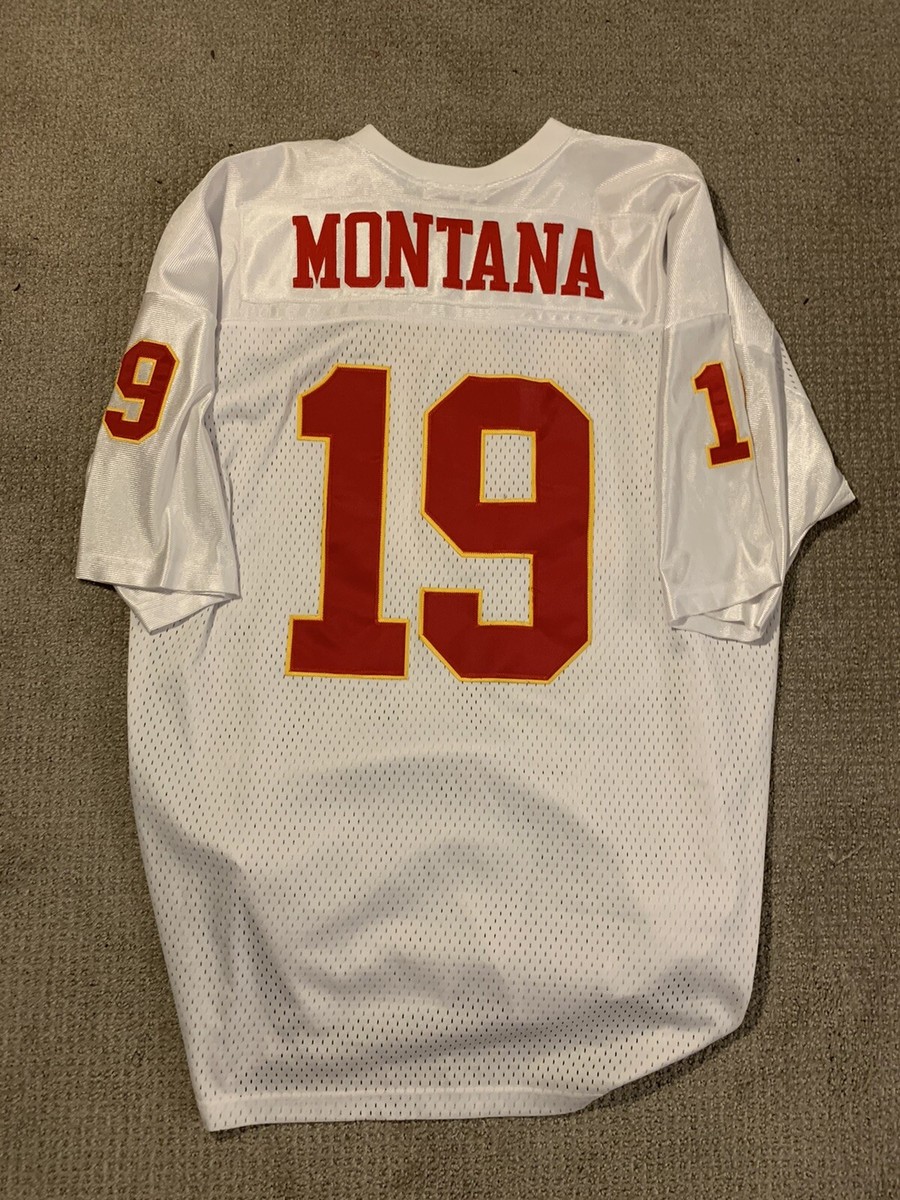 USA製 ミッチェル&ネス NFL KC CHIEFS モンタナ ゲームシャツ Joe Montana Kansas City Chiefs Autographed Red Replica