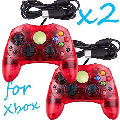 2 Posten Rot Controller Kontrolle Pad für Original Microsoft Xbox X System 3Z