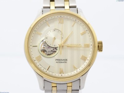 [NEUWERTIG] SEIKO Presage 4R39-00W0 Gold Dial Automatic Mens Watch FROM JAPAN