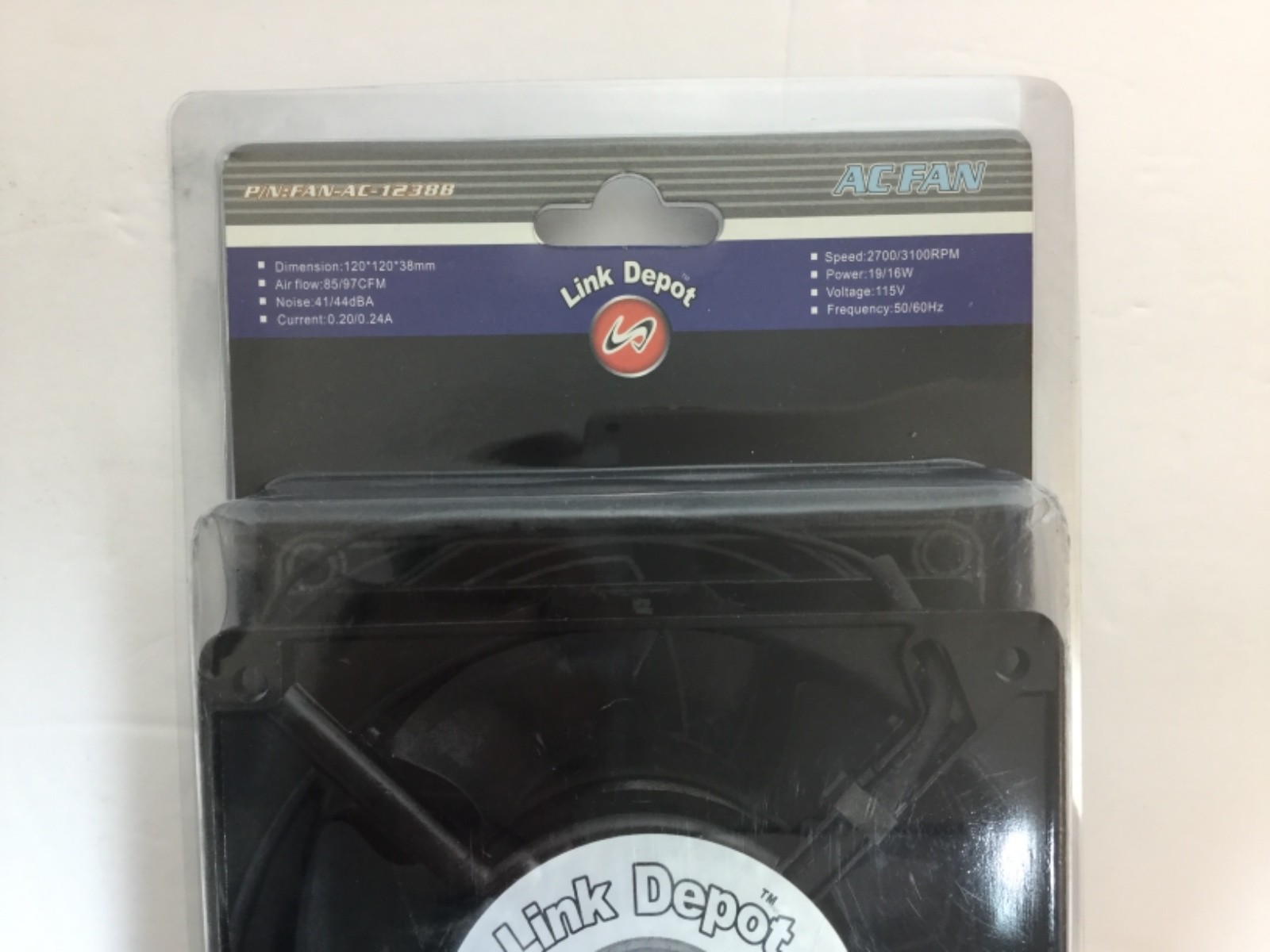 Link Depot Cooling Fan Ball Bearing PC Computer Case Metal 120x120x38mm AC 115V