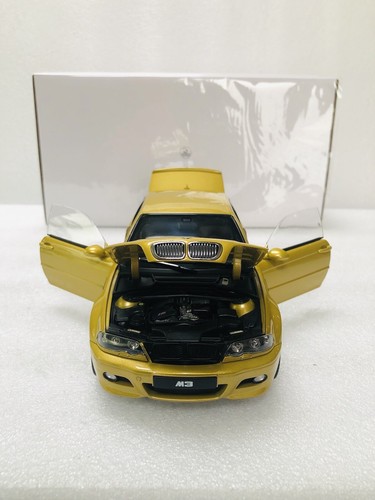 1/18 NOREV BMW M3 (E46) Coupe 2000 Phoenix Yellow Diecast With Opening Limited - Picture 11 of 24