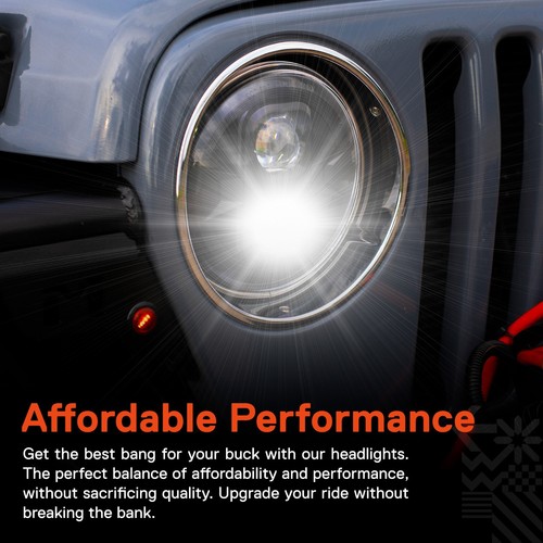 7 inch H6024 LED Headlights for Jeep Wrangler JK JKU TGJ LJ Chevy - DOT Approved - Bild 4 von 8
