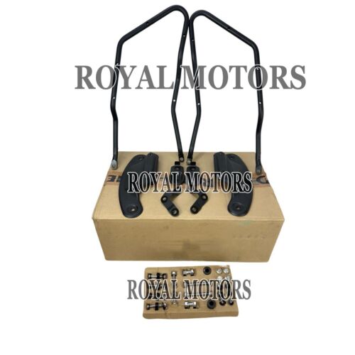 BLACK PREMIUM PANNIERS & RAIL WITH INNER BAG FOR ROYAL ENFIELD SUPER METEOR 650 - Picture 4 of 16